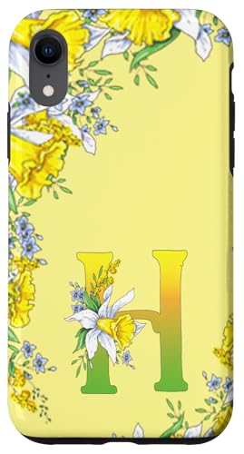 Daffodil Flower Monogramm Boho Bloom Buchstabe H Art Initial Hülle für iPhone XR Daffodil Flower Monogramm Boho Bloom Buchstabe H Art Initial Hülle für iPhone XR von Floral Yellow Art Personalized Garden Fun