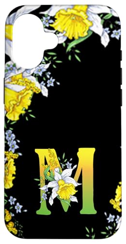 Daffodil Flower Monogramm Boho Bloom Buchstabe M Art Initial Hülle für iPhone 16 Daffodil Flower Monogramm Boho Bloom Buchstabe M Art Initial Hülle für iPhone 16 von Floral Yellow Art Personalized Garden Fun