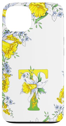 Daffodil Flower Monogramm Boho Bloom Letter T Art Initial Hülle für iPhone 13 Daffodil Flower Monogramm Boho Bloom Letter T Art Initial Hülle für iPhone 13 von Floral Yellow Art Personalized Garden Fun