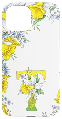 Daffodil Flower Monogramm Boho Bloom Letter T Art Initial Hülle für iPhone 15 Daffodil Flower Monogramm Boho Bloom Letter T Art Initial Hülle für iPhone 15 von Floral Yellow Art Personalized Garden Fun