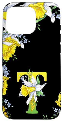 Daffodil Flower Monogramm Boho Bloom Letter T Art Initial Hülle für iPhone 16 Pro Daffodil Flower Monogramm Boho Bloom Letter T Art Initial Hülle für iPhone 16 Pro von Floral Yellow Art Personalized Garden Fun