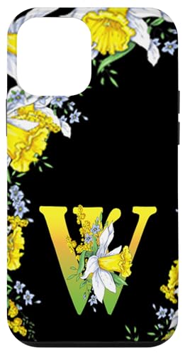 Daffodil Flower Monogramm Boho Bloom Letter W Art Initial Hülle für iPhone 12 mini Daffodil Flower Monogramm Boho Bloom Letter W Art Initial Hülle für iPhone 12 mini von Floral Yellow Art Personalized Garden Fun