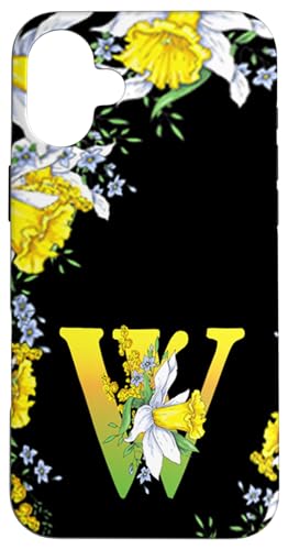 Daffodil Flower Monogramm Boho Bloom Letter W Art Initial Hülle für iPhone 16 Plus Daffodil Flower Monogramm Boho Bloom Letter W Art Initial Hülle für iPhone 16 Plus von Floral Yellow Art Personalized Garden Fun