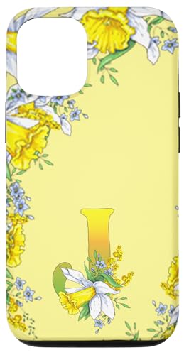 Narzissen-Monogramm Boho-Blüte-Buchstabe J Art Initial Hülle für iPhone 12/12 Pro Narzissen-Monogramm Boho-Blüte-Buchstabe J Art Initial Hülle für iPhone 12/12 Pro von Floral Yellow Art Personalized Garden Fun
