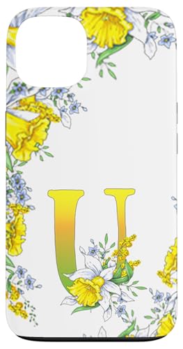 Narzissenblüte Monogramm Boho Bloom Buchstabe U Art Initiale Hülle für iPhone 13 Narzissenblüte Monogramm Boho Bloom Buchstabe U Art Initiale Hülle für iPhone 13 von Floral Yellow Art Personalized Garden Fun