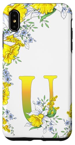 Narzissenblüte Monogramm Boho Bloom Buchstabe U Art Initiale Hülle für iPhone XS Max Narzissenblüte Monogramm Boho Bloom Buchstabe U Art Initiale Hülle für iPhone XS Max von Floral Yellow Art Personalized Garden Fun