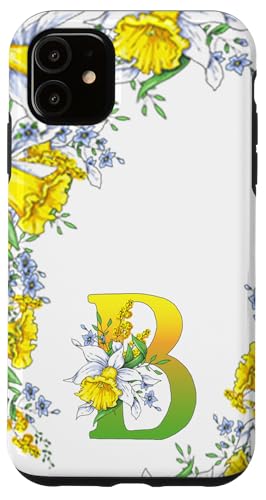 Narzissenblume, Monogramm, Boho-Blüte, Buchstabe B, Kunst, Initiale Hülle für iPhone 11 Narzissenblume, Monogramm, Boho-Blüte, Buchstabe B, Kunst, Initiale Hülle für iPhone 11 von Floral Yellow Art Personalized Garden Fun