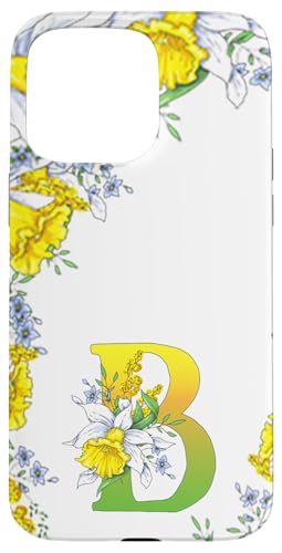 Narzissenblume, Monogramm, Boho-Blüte, Buchstabe B, Kunst, Initiale Hülle für iPhone 15 Pro Max Narzissenblume, Monogramm, Boho-Blüte, Buchstabe B, Kunst, Initiale Hülle für iPhone 15 Pro Max von Floral Yellow Art Personalized Garden Fun