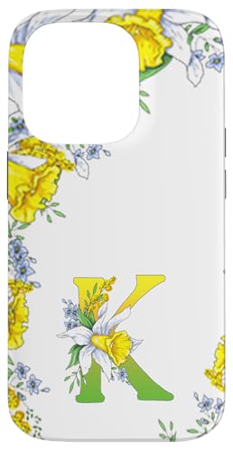 Narzissenblume Monogramm Boho Bloom Buchstabe K Kunst Initiale Hülle für iPhone 14 Pro Narzissenblume Monogramm Boho Bloom Buchstabe K Kunst Initiale Hülle für iPhone 14 Pro von Floral Yellow Art Personalized Garden Fun