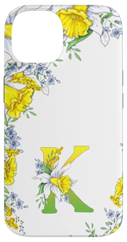 Narzissenblume Monogramm Boho Bloom Buchstabe K Kunst Initiale Hülle für iPhone 14 Narzissenblume Monogramm Boho Bloom Buchstabe K Kunst Initiale Hülle für iPhone 14 von Floral Yellow Art Personalized Garden Fun