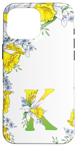 Narzissenblume Monogramm Boho Bloom Buchstabe K Kunst Initiale Hülle für iPhone 16 Pro Max Narzissenblume Monogramm Boho Bloom Buchstabe K Kunst Initiale Hülle für iPhone 16 Pro Max von Floral Yellow Art Personalized Garden Fun