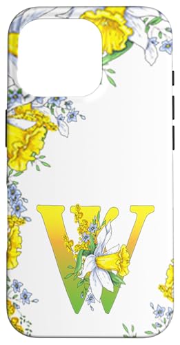 Narzissenblume Monogramm Boho Bloom Buchstabe W Art Initiale Hülle für iPhone 16 Pro Narzissenblume Monogramm Boho Bloom Buchstabe W Art Initiale Hülle für iPhone 16 Pro von Floral Yellow Art Personalized Garden Fun