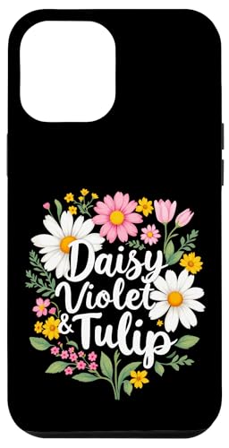 Gänseblümchen, Veilchen und Tulpe, geblümt Hülle für iPhone 12 Pro Max Gänseblümchen, Veilchen und Tulpe, geblümt Hülle für iPhone 12 Pro Max von Florales Design