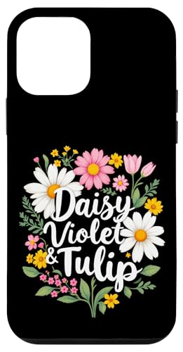 Gänseblümchen, Veilchen und Tulpe, geblümt Hülle für iPhone 12 mini Gänseblümchen, Veilchen und Tulpe, geblümt Hülle für iPhone 12 mini von Florales Design