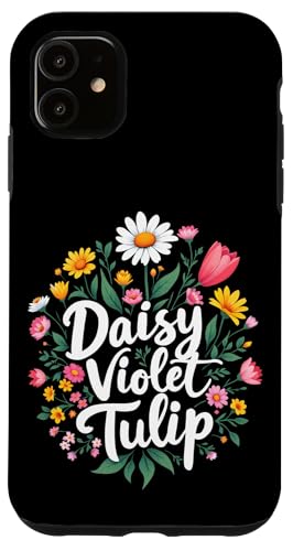 Gänseblümchen Veilchen Tulpe Floral Hülle für iPhone 11 Gänseblümchen Veilchen Tulpe Floral Hülle für iPhone 11 von Florales Design