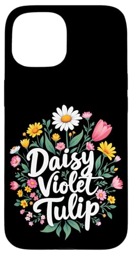Gänseblümchen Veilchen Tulpe Floral Hülle für iPhone 15 Gänseblümchen Veilchen Tulpe Floral Hülle für iPhone 15 von Florales Design