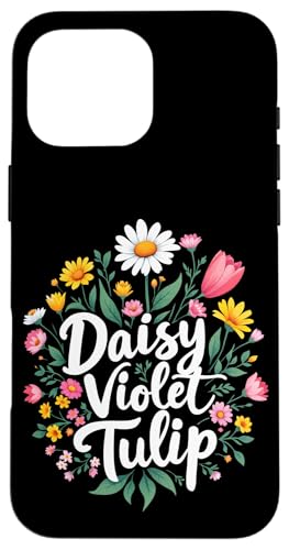 Gänseblümchen Veilchen Tulpe Floral Hülle für iPhone 16 Pro Max Gänseblümchen Veilchen Tulpe Floral Hülle für iPhone 16 Pro Max von Florales Design