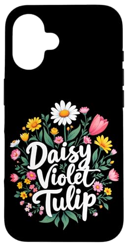 Gänseblümchen Veilchen Tulpe Floral Hülle für iPhone 16 Gänseblümchen Veilchen Tulpe Floral Hülle für iPhone 16 von Florales Design