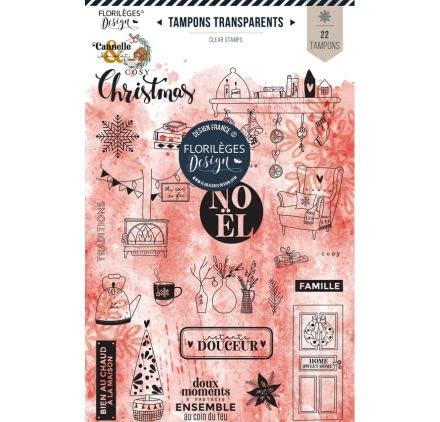 Stempel "Florilèges Design Cinnamon & Chocolat" Instants Douceur, transparent, 22 Stück von Florilèges Design