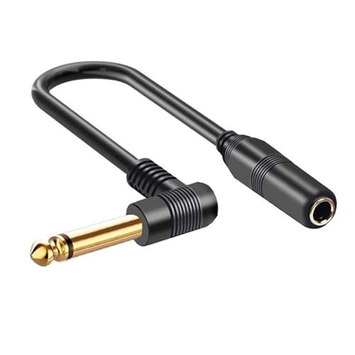 Florisync 1/4 auf 6,35 mm Kopfhörer-Adapter, 6,35 mm Stecker auf Buchse, TRS-Stereo-Adapterkabel für Kopfhörer, Gitarre von Florisync