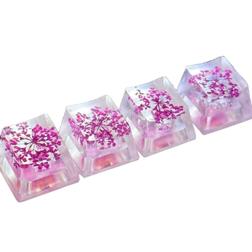 Mechanische Tastaturen, Epoxidharze, durchscheinend, Blätter, trockene Blumen, Muster, KeyCap, ESCs, 4 Stück Mechanische Tastaturen, Epoxidharze, durchscheinend, Blätter, trockene Blumen, Muster, KeyCap, ESCs, 4 Stück von Florisync
