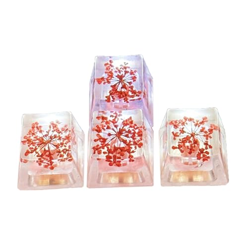 Mechanische Tastaturen, Epoxidharze, durchscheinend, Blätter, trockene Blumen, Muster, KeyCap, ESCs, 4 Stück Mechanische Tastaturen, Epoxidharze, durchscheinend, Blätter, trockene Blumen, Muster, KeyCap, ESCs, 4 Stück von Florisync