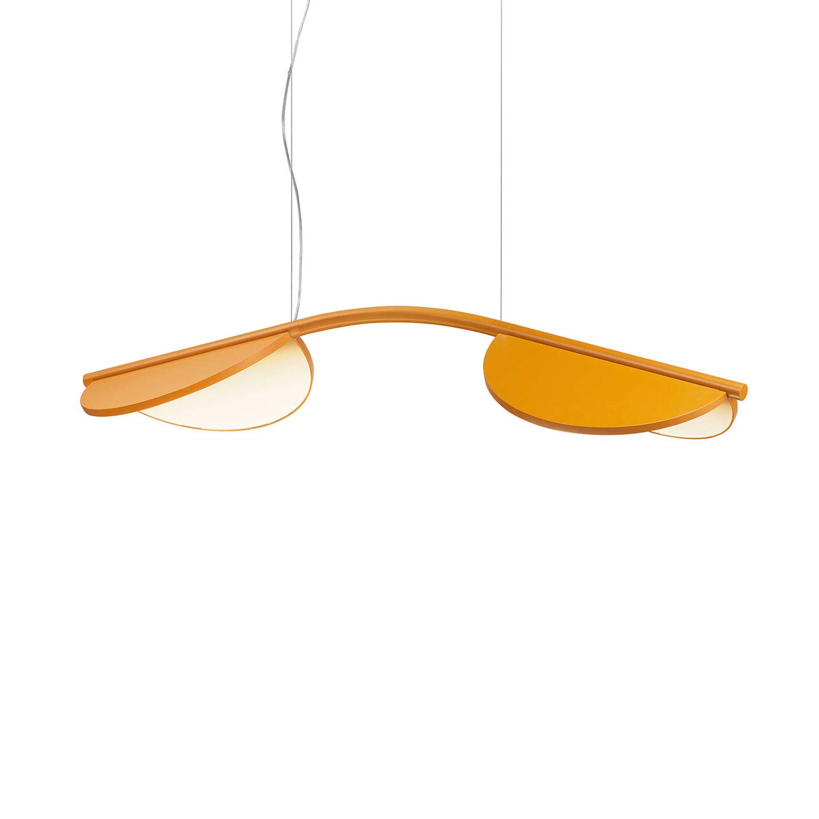 FLOS Almendra Arch LED-Hängelampe, kurz, ocker von Flos