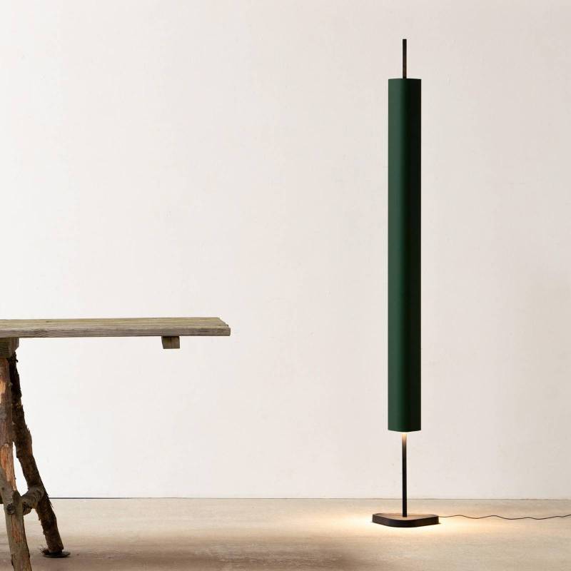 FLOS LED-Stehleuchte Emi, dunkelgrün, dimmbar, Höhe 170 cm von Flos