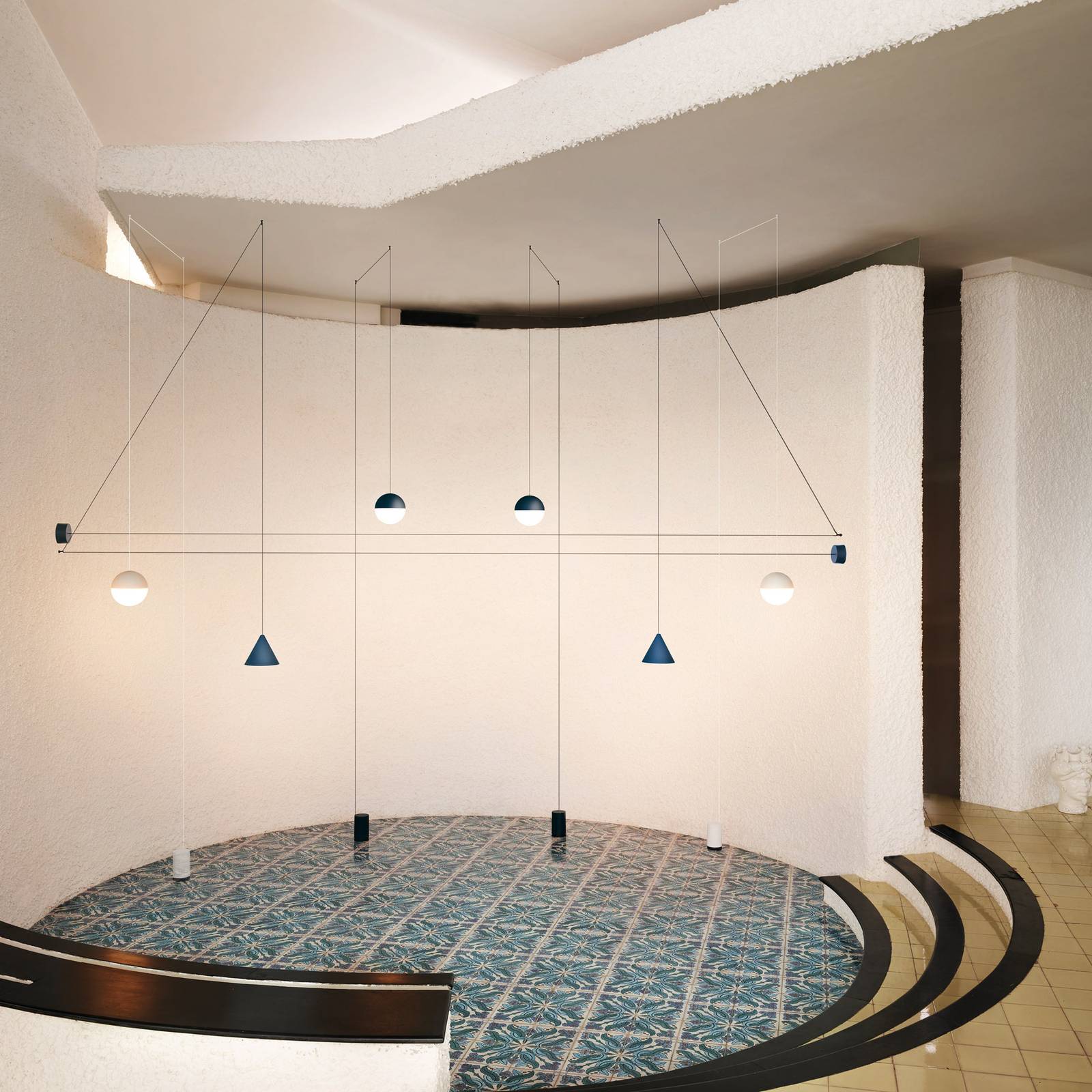 FLOS String Light Sphere Hängelampe weiß 12m Touch FLOS String Light Sphere Hängelampe weiß 12m Touch von Flos