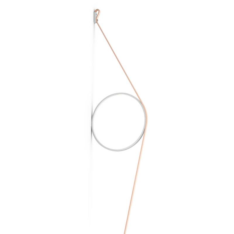 FLOS Wirering Pink LED-Wandleuchte, Ring weiß von Flos