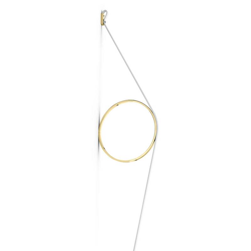 FLOS Wirering Weiß LED-Wandleuchte Ring gold von Flos