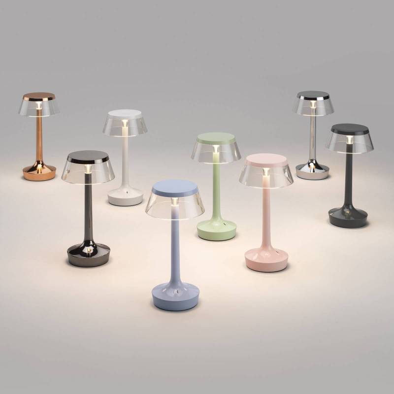 Flos LED-Akku-Tischleuchte Bon jour unplugged, grau von Flos