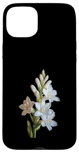 Tuberose Blume Hülle für iPhone 15 Plus von Flower Floral Butterfly Design