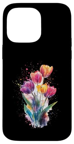 Tulpe Aquarell Blume Hülle für iPhone 14 Pro Max von Flower Floral Butterfly Design