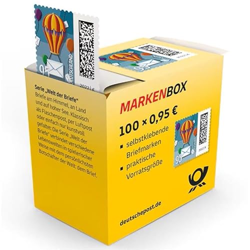 DEUTSCHE P0ST 100x 0,95€ Briefmarken selbstklebend, für Standardbriefe bis 20g & Postkarten von Flowerbox