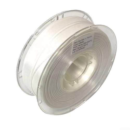 Amazing Silk Filament für alle Ihre kreativen Projekte in der Standardgröße von Point Seven Fünf mm, geeignet für die meisten gängigen FDM-Maschinen (weiß) von Floweringbeter