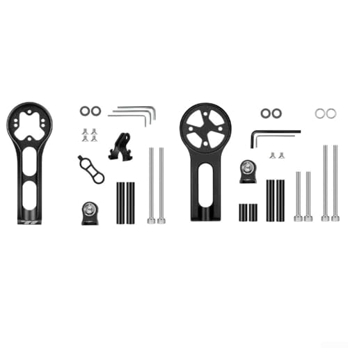 Floweringbeter Fahrradcomputer-Halterung aus Aluminiumlegierung, einfache Installation für verschiedene Geräte (verlängert) von Floweringbeter