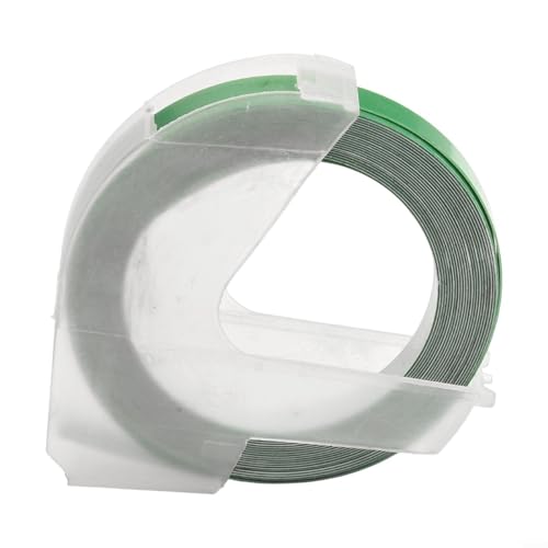 Floweringbeter Prägeband für Motex kompatibles Etikettiergerät, mehrfarbig, 6 mm, Ersatzlösung (grün) von Floweringbeter