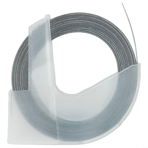 Floweringbeter Prägeband für Motex kompatibles Etikettiergerät, mehrfarbig, 6 mm x Ersatzlösung (schwarz) von Floweringbeter