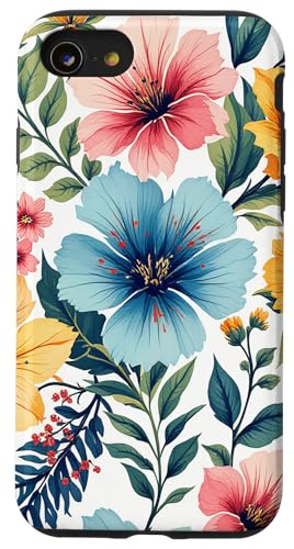 Blumen Boho Bunt für Frauen Mädchen Floral Art Hülle für iPhone SE (2020) / 7 / 8 von Flowers & Floral Decorations
