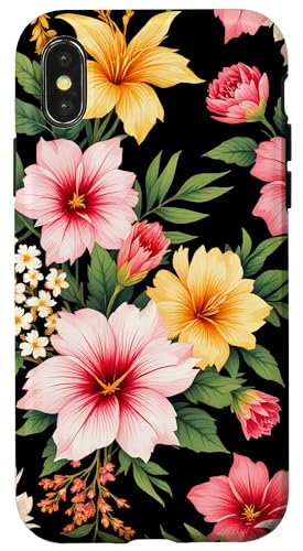 Blumen Boho bunt, für Frauen Mädchen Blumenkunst Hülle für iPhone X/XS Blumen Boho bunt, für Frauen Mädchen Blumenkunst Hülle für iPhone X/XS von Flowers & Floral Decorations