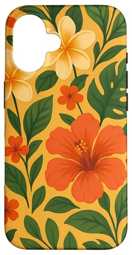 Blumen Bunte tropische Hawaii Aloha Floral Art Hülle für iPhone 16 Blumen Bunte tropische Hawaii Aloha Floral Art Hülle für iPhone 16 von Flowers & Floral Decorations