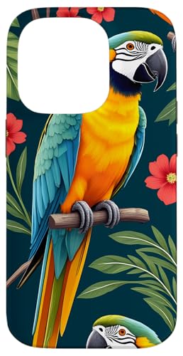 Papageien, tropische Natur, Blumenblumen, exotische Vögel, Papageien Hülle für iPhone 14 Pro Papageien, tropische Natur, Blumenblumen, exotische Vögel, Papageien Hülle für iPhone 14 Pro von Flowers & Floral Decorations