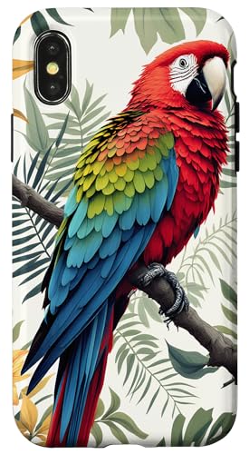Papageien Tropische Natur Blumen Exotische Vögel Papageien Hülle für iPhone X/XS von Flowers & Floral Decorations
