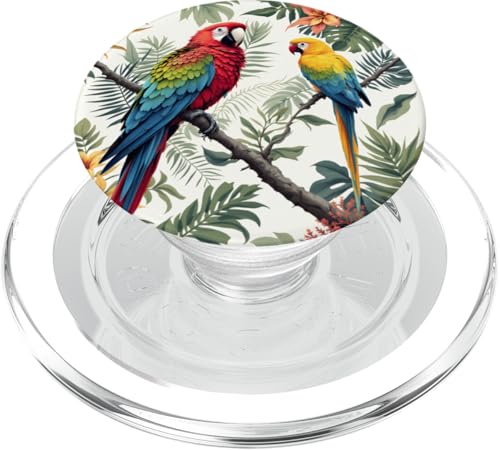 Papageien Tropische Natur Blumen Exotische Vögel Papageien PopSockets PopGrip für MagSafe Papageien Tropische Natur Blumen Exotische Vögel Papageien PopSockets PopGrip für MagSafe von Flowers & Floral Decorations