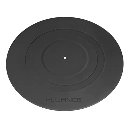 Fluance Plattenspieler-Matte (Gummi, schwarz) – langlebiges, audiophiles Silikon-Design für Vinyl-Plattenspieler (PFHTRP) von Fluance