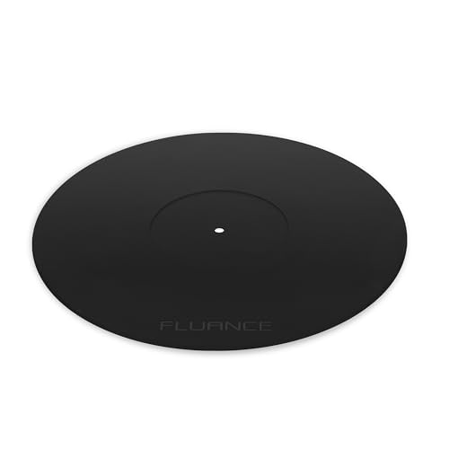 Fluance Plattenspielermatte (Gummi, schwarz) – langlebiges audiophiles Silikon-Design für Vinyl-Schallplattenspieler (PFHTRP) von Fluance