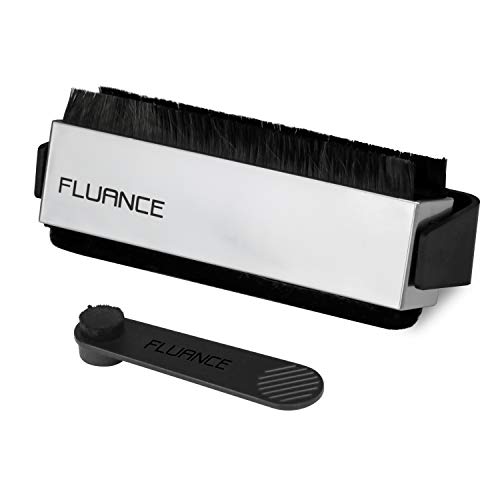 Fluance Reinigungsset für Schallplatten und Eingabestift, mit 2-in-1 antistatischer Kohlefaser und weicher Samt-LP-Bürste und Eingabestift-Bürste (VB52) von Fluance