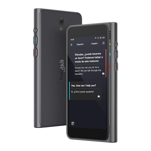 Timekettle Fluentalk T1 Simultaner Sprachübersetzer, Unterstützung von 40 Sprachen und Foto-Übersetzung, Sofort-Sprachübersetzer, kein WLAN, kostenlose globale mobile Daten für Reisen von Fluentalk