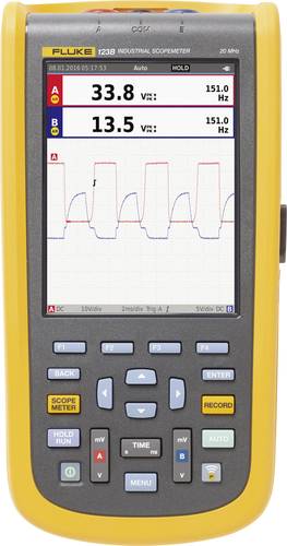 Fluke 123B/EU Hand-Oszilloskop 20MHz 2-Kanal 4 kSa/s Multimeter-Funktionen 1St. von Fluke